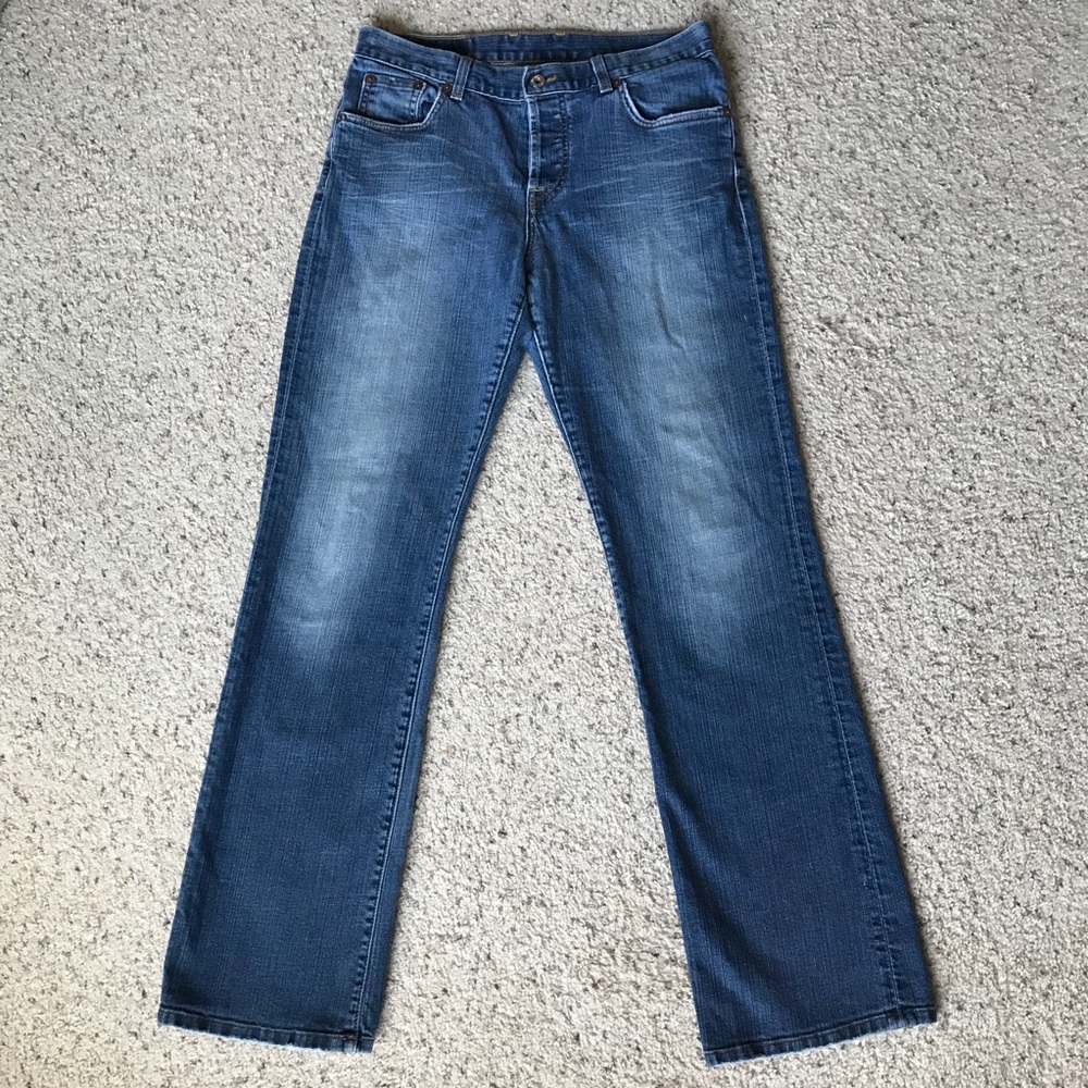 Lucky Brand button fly Dungarees size 8/29 32”